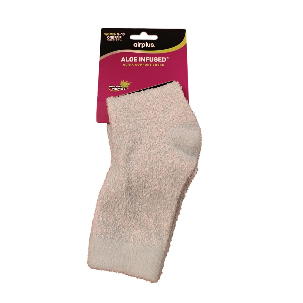 Airplus Aloe Infused Ultra Comfort Socks Light Blue Women Size 5-10 NWT